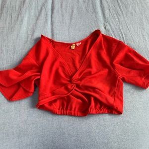 Red crop top